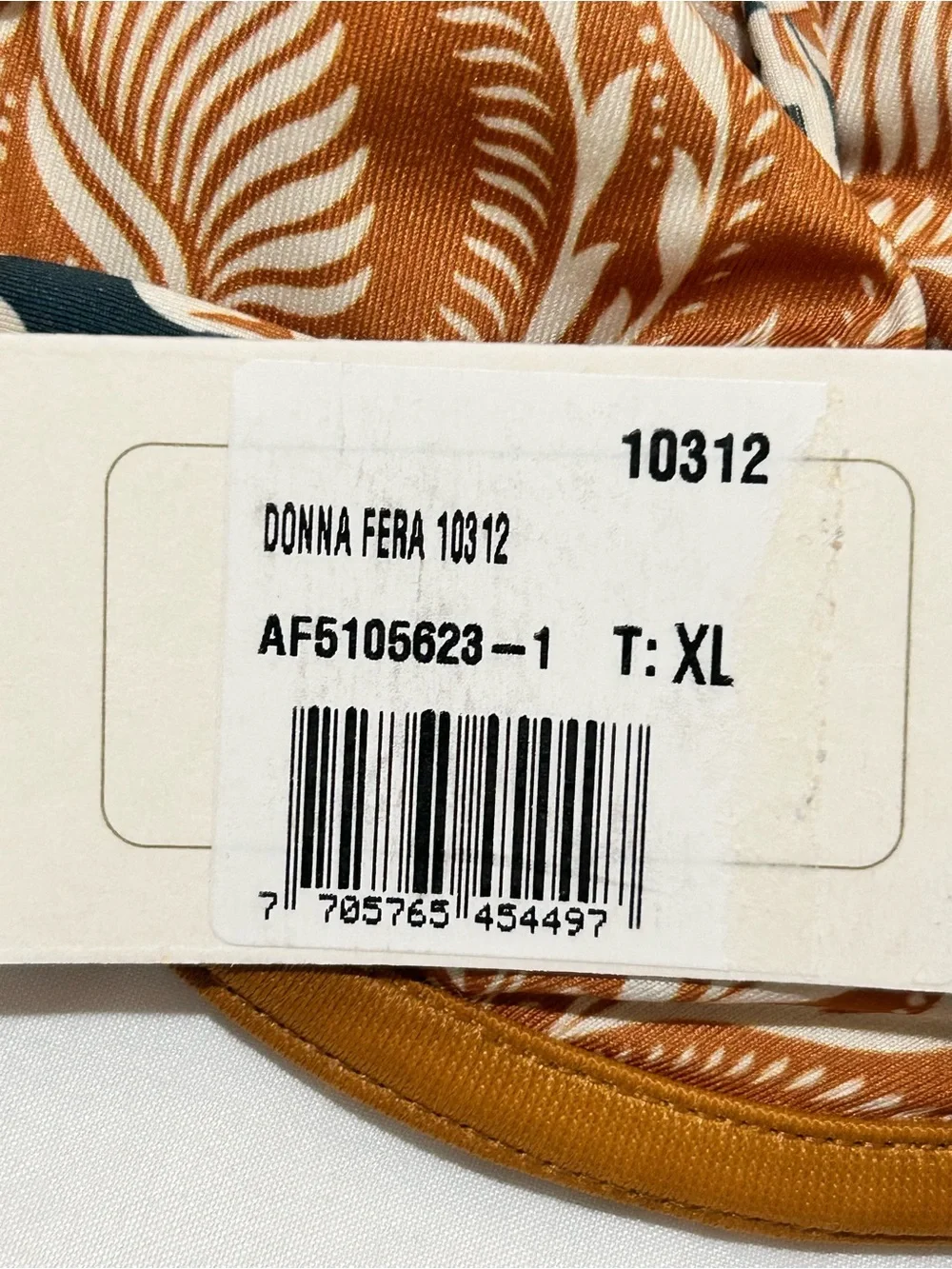 Agua Bendita Women’s Beige Donna Fera Floral Underwire bikini Top, SZ:XL